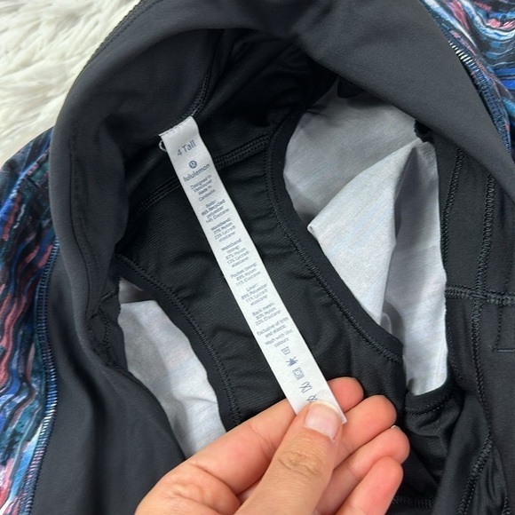 Lululemon Speed Up Short Long 4" Hinshu Alpine White Multi / Black - Picture 3 of 5